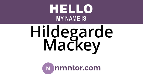 Hildegarde Mackey