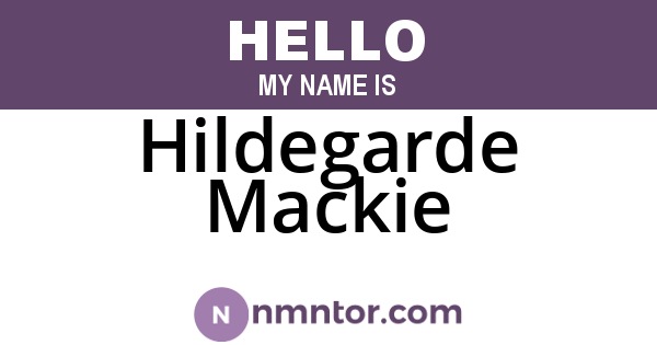 Hildegarde Mackie