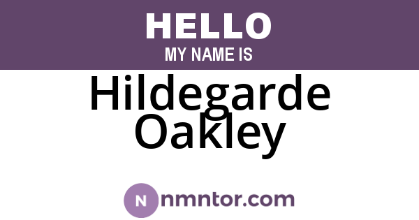 Hildegarde Oakley