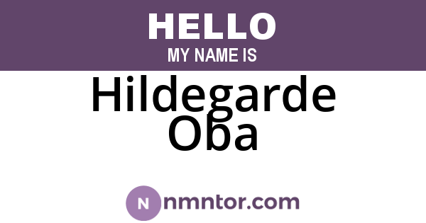 Hildegarde Oba