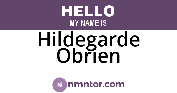 Hildegarde Obrien