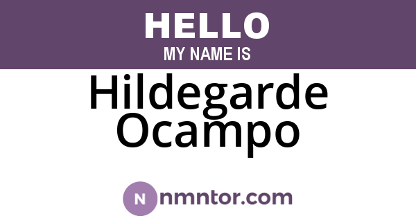 Hildegarde Ocampo
