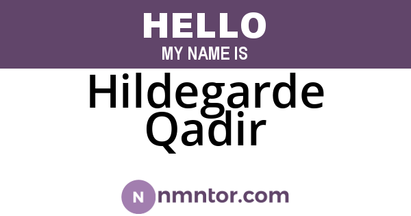 Hildegarde Qadir