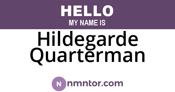 Hildegarde Quarterman