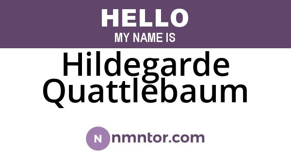 Hildegarde Quattlebaum