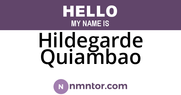 Hildegarde Quiambao