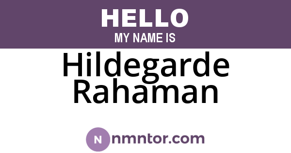 Hildegarde Rahaman