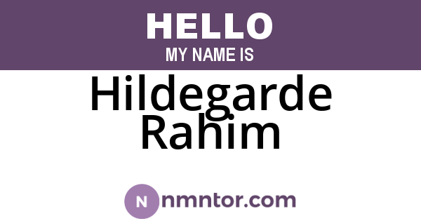 Hildegarde Rahim