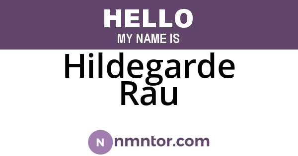 Hildegarde Rau