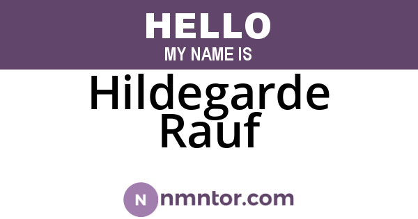 Hildegarde Rauf