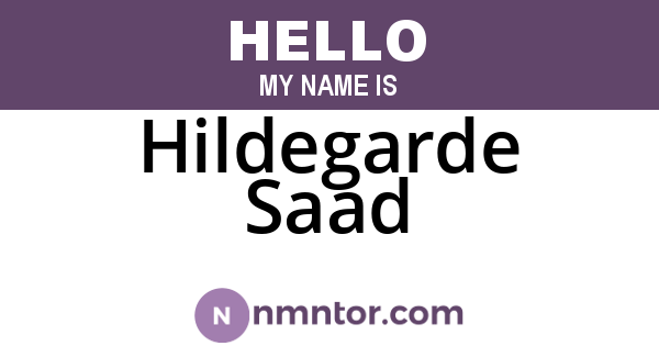 Hildegarde Saad
