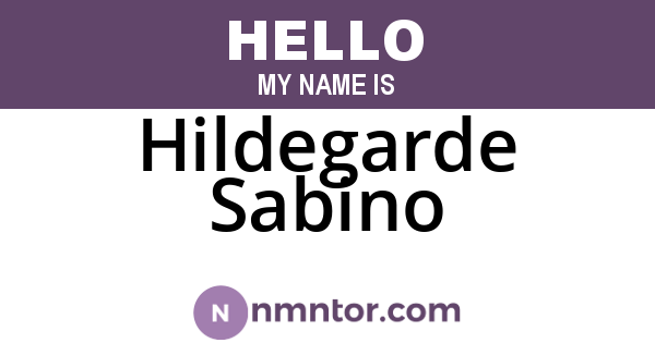 Hildegarde Sabino