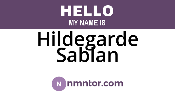 Hildegarde Sablan