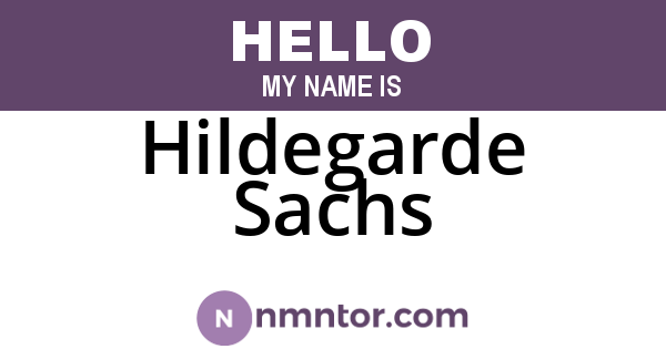 Hildegarde Sachs