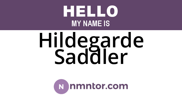 Hildegarde Saddler