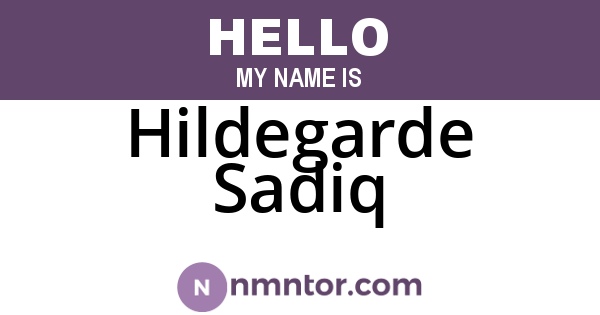 Hildegarde Sadiq