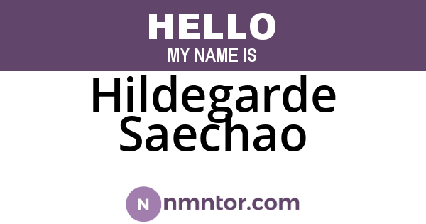 Hildegarde Saechao