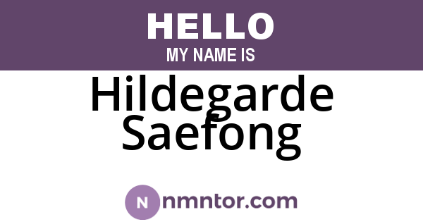 Hildegarde Saefong