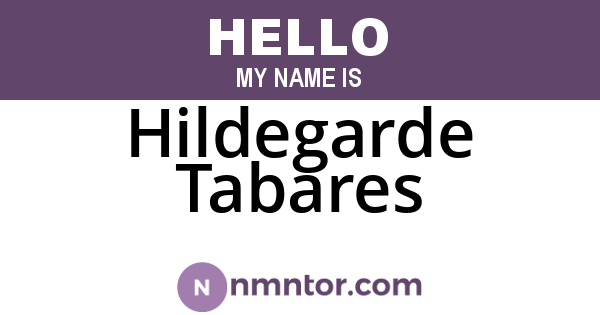 Hildegarde Tabares