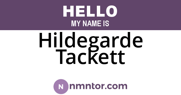 Hildegarde Tackett