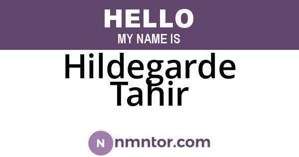 Hildegarde Tahir