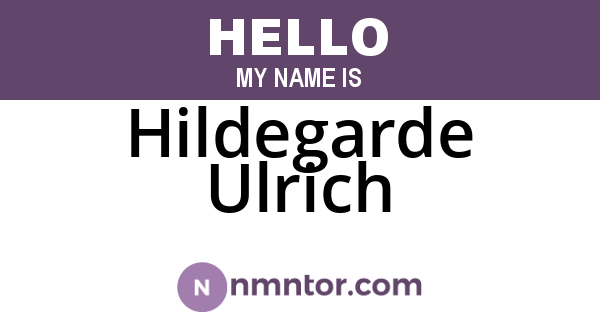 Hildegarde Ulrich