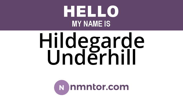 Hildegarde Underhill