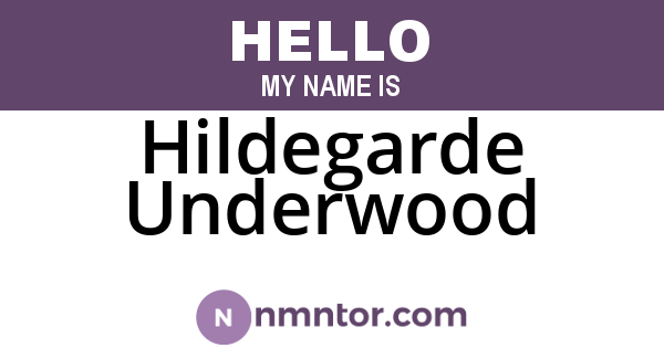 Hildegarde Underwood