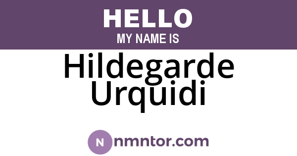 Hildegarde Urquidi