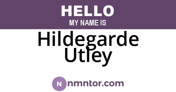Hildegarde Utley
