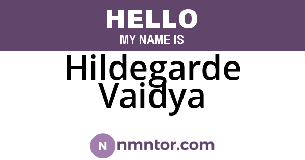 Hildegarde Vaidya