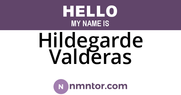 Hildegarde Valderas