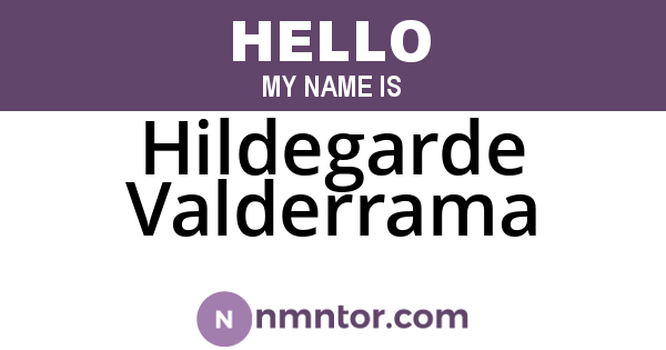Hildegarde Valderrama
