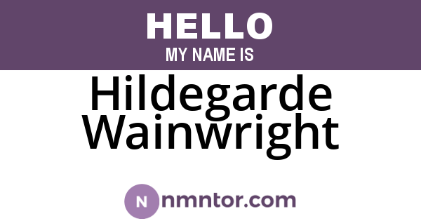 Hildegarde Wainwright