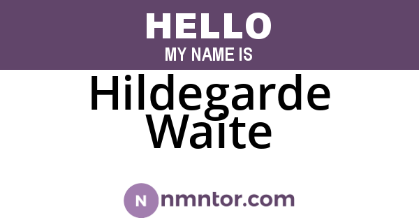Hildegarde Waite