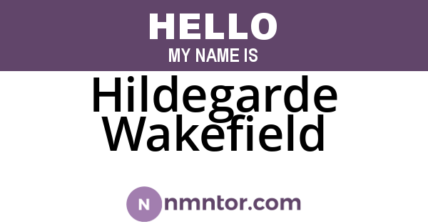 Hildegarde Wakefield
