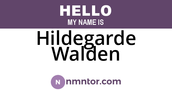 Hildegarde Walden