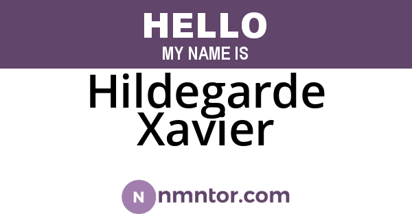 Hildegarde Xavier