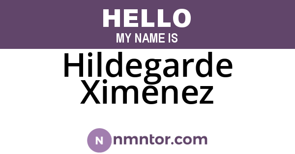 Hildegarde Ximenez
