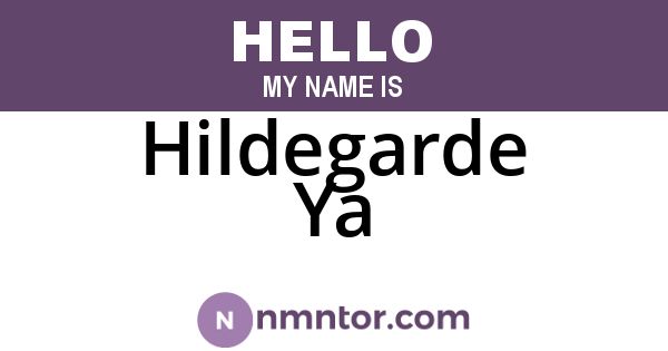 Hildegarde Ya