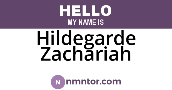 Hildegarde Zachariah