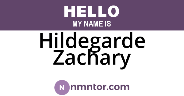 Hildegarde Zachary