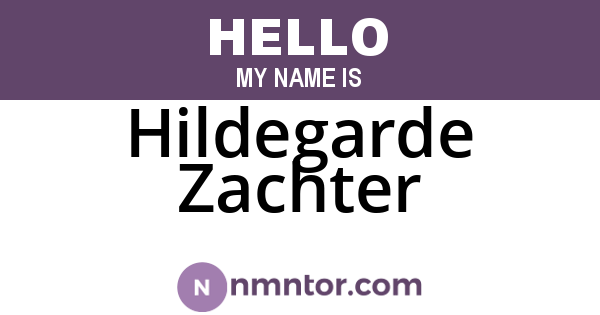 Hildegarde Zachter