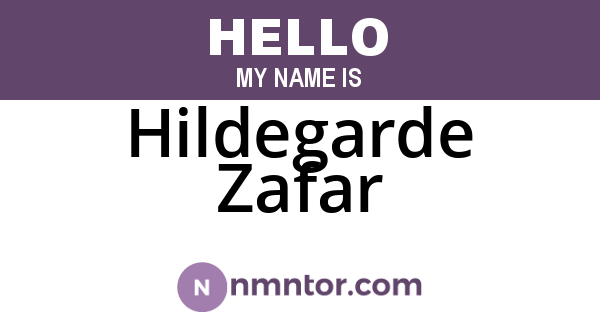 Hildegarde Zafar