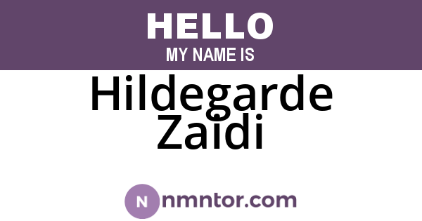 Hildegarde Zaidi