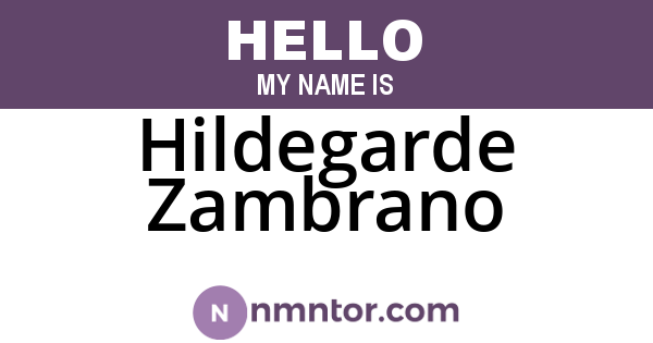 Hildegarde Zambrano