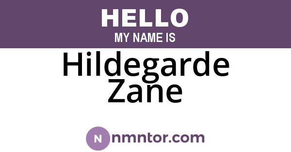 Hildegarde Zane