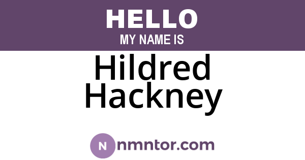Hildred Hackney