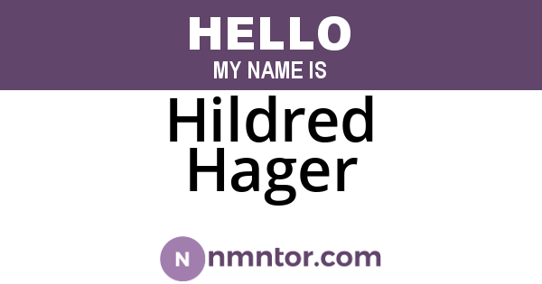 Hildred Hager
