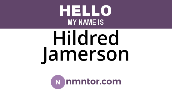Hildred Jamerson